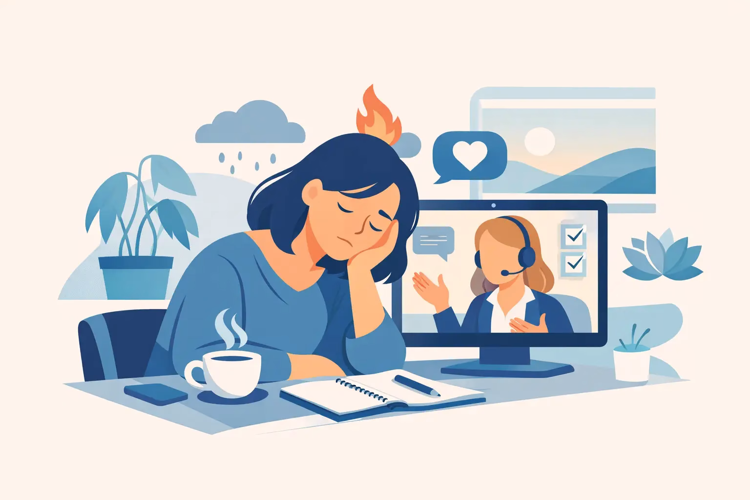 Burnout Counselling Online UK: What Helps