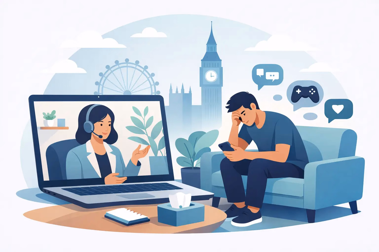 Online Addiction Counselling UK